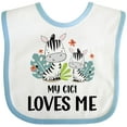 thumbnail image 3 of Inktastic Zebra My Gigi Loves Me Boys or Girls Baby Bib, 3 of 4