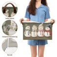thumbnail image 5 of Yayeee Foldable Storage Basket for Shelves with Handles Waterproof Cloth Bins, Cute Snowmen, 5 of 7