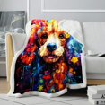 thumbnail image 1 of Blankets ,Colorful Poodle 3D Printed Blanket,Over Bed Warm Soft Plush Blanket, 1 of 4