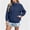 #0021-Navy, variant on Womens Solid Lined Hooded Windproof Jacket Zip Pocket Outdoor Hiking Windbreaker Coat Light Blue XXL Gift