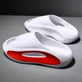 thumbnail image 4 of Unisex Slippers Comfortable Open Toe Bottom Platform Sandals Shower Bathroom EVA Sandals White 40 41, 4 of 9