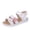 White, variant on LYHaoo Girls Sandals Toddler Cross Girls Shoes Non- Sandals Kids Rubber Baby Sandals Flower Baby Shoes Sizes 7 Toddlers(18-24 Months)