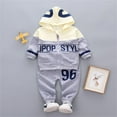 thumbnail image 2 of Girl'S 2 Piece Outfits Number 96 Printed Children's Spring and Autumn Wear Casual Color Contrast Fashion Baby 0 5 Years Old Hoodie Long Sleeve Children Grey, 4-5 Years, 2 of 3