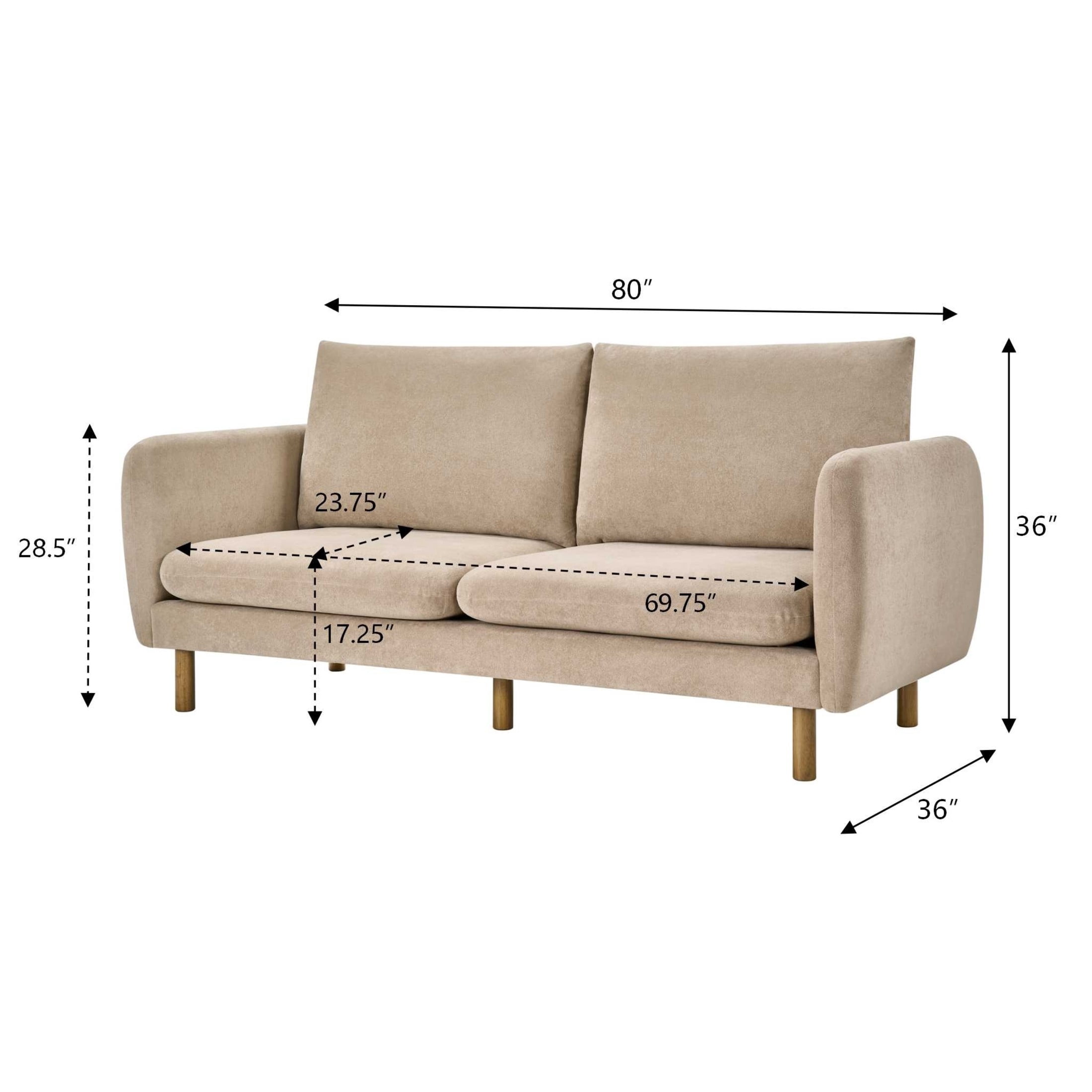 Christopher Knight Home 80" Modern Boucle Sofa, 3-Seater Upholstered Couch with Oversized Cushions, Nomad