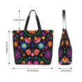 thumbnail image 5 of Yiaed Colorful Floral2 Print Handbag for Women Tote Purse Shoulder Bag Large Fashion Hobo Purse Handbag Shopping Tote, 5 of 5