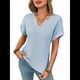 thumbnail image 3 of Blusas Elegantes e Informales de Corta para Mujer, Modernas, de Verano, con Cuello en V, Holgadas y A Rayas. Azul XXL, 3 of 9