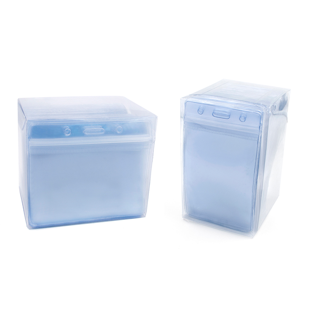 GOGO 50 Pcs Horizontal Badge Card Holder Protective Case