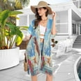 thumbnail image 5 of BZSMCE Women Creatively Soaking in Sunshine Print Beach Cover-ups Size:S-2XL, 5 of 7