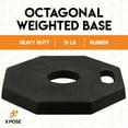 thumbnail image 3 of 44" Delineator Post with Base - 3pk - Ring Top Orange Traffic Stanchion with 10" Reflective Band - 13 lb Octagonal Rubber Base - Security, Street Safety Cordon, Garage Parking Aid - by Xpose Safety, 3 of 6