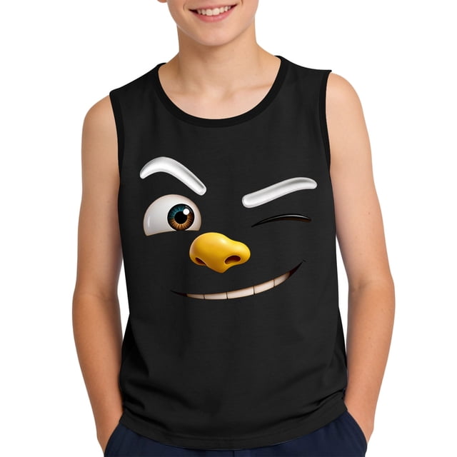 Camisola de Niños Pequeños 3-15 Años sin Mangas Tela Suave Impresión Gradiente para el Uso Casual Y Ocasiones Especiales