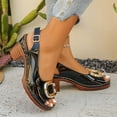 thumbnail image 4 of Willtoo Women's Chunky Heel Sandals Square Toe Slingback Comfortable Insole Casual Summer Shoes, 4 of 7