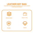 thumbnail image 4 of OULII Zinc Alloy Artificial Keys Storage Case 9X3.5in Multi Purpose Car Household Key Pouch 1Pack, 4 of 5