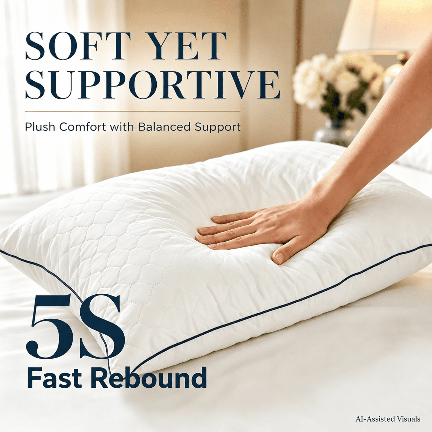 SORMAG Bed Pillows for Sleeping Queen Size 20" x 30" Hypoallergenic Pillow for Side and Back Sleeper Soft Supportive Hotel Collection Pillows Set of 2 Pack Down Alternative Pillow for Bed