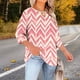 thumbnail image 5 of TaTaai Women's Plus Size Printed T-Shirt Round Neck 3/4 Sleeve Chest Cut-out Design Loose Fit Casual Spring Summer Layering Blouse Gift, 5 of 6