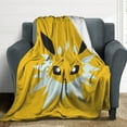 thumbnail image 3 of Pokemon Eevee Jolteon Throw Blanket Cute Flannel for Boys Girls Men Women, 3 of 7