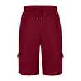thumbnail image 6 of lmcalzta Mens Shorts Casual Drawstring Elastic Waist Running Workout Gym Shorts with Multi Pockets, 6 of 6