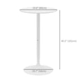thumbnail image 3 of HOMCOM Round Bar Table for 2 People, High Pub Table with Steel Base, White, 3 of 9