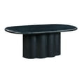 thumbnail image 3 of Elika Black Faux Plaster Oval Dining Table, 3 of 4