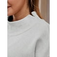 thumbnail image 5 of Womens Oversized Sweatshirts Highneck Pullover Long Sleeve Hoodies Tops Fall Fashion Outfits Clothes Light Gray S, 5 of 6