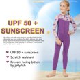 thumbnail image 2 of Soidarity Traje de neopreno para niños de 2,5 MM, traje de baño morado de una pieza, conjunto de esnórquel de manga larga para niñas, traje de baño Deportes acuáticos Violeta SG Soidarity OD003309-04, 2 of 6