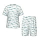 thumbnail image 1 of Balery Cute Shark Conjunto de Pijama Infantil de Manga Corta con Estampado – Ropa de Dormir de Algodón Suave-3X-Large, 1 of 6