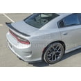 thumbnail image 3 of Replacement For 2015-Present Dodge Charger | Performance Track Style ABS Plastic - Matte Black Rear Bumper Apron Valance Lip Lower Splitter, 3 of 11