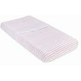 thumbnail image 4 of Waterproof Changing Pad Cover Set | Cradle Sheet Set by Ely's & Co no Need for Changing Pad Liner Mauve Pink Splash & Stripe 2 Pack for Baby Girl, 4 of 6