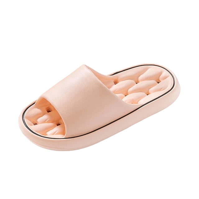 Pink Womens Quick-Dry Bath Slippers Couple Matching Indoor Outdoor Waterproof Non-Slip Lightweight Shower Sandals For Home Comfortable Style Size 38