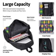 thumbnail image 4 of Pofeuu Mardi Gras Print Backpack Travel Backpacks With Lunch Bag Pencil Bag Set 3 pcs Set Cartoon Backpack, 4 of 7