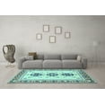 thumbnail image 3 of Ahgly Company Indoor Round Abstract Light Blue Modern Area Rugs, 8' Round, 3 of 4