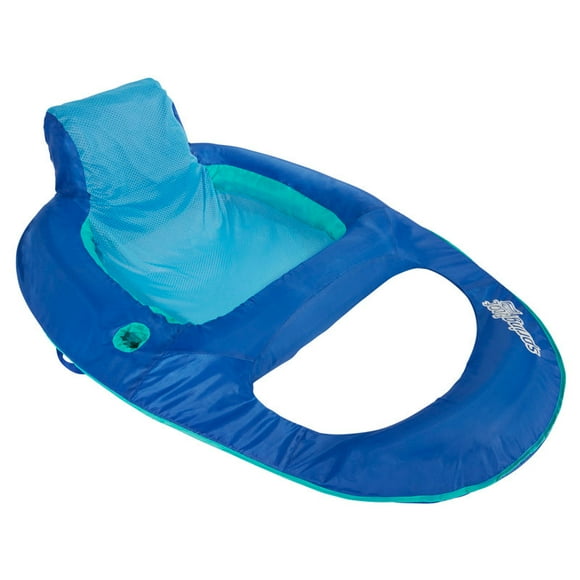 Sillón reclinable Pool Float Swimways Spring Float, azul, tela y malla