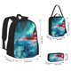 thumbnail image 2 of Disketp Aurora Borealis Village Mochila Estampada de Gran Capacidad con Lonchera y Estuche, Set de 3 Piezas para Estudiantes, 2 of 7