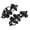 Black, variant on Premium 24 Teeth Ice Snow Crampons Stainless Steel Non Slip Traction Cleats Shoes Cover Gripper for Outdoor Winter Camping Trail Walking Silver Large / 7.48 inches (19.0 cm)