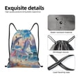 thumbnail image 5 of Drawstring Backpack - Dolphin Rainbow Horse Splash Proof Small Drawstring Gym Bag for Women Men, Cinch Sports String Bag Backpack for Travel Swimming Beach, 5 of 8