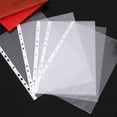 SagaSave 100x A4 Clear Plastic Punched Pocket Folders for Office ...
