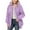 Light Purple, variant on Byoo Toddler Girl Flannel Jacket Solid Color Full Zip Hooded Long Sleeve Coat Loose Winter Soft Kids Jacket