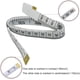 thumbnail image 3 of Cinta métrica suave de doble escala, regla flexible para coser y adelgazar, medición corporal médica, costura, manualidades, regla de vinilo con escala en centímetros en el reverso, 60, 3 of 7