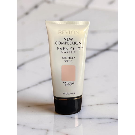 Revlon New Complexion Even Out Makeup Oil Free Foundation with SPF 20, Natural Beige, 1 Oz