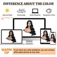 thumbnail image 5 of Phocas 21" Long Deep Wave Wig No Bangs Black - Glueless Synthetic Wavy Wig for Women with Natural Hairline - Heat Resistant Daily Wear, 5 of 10