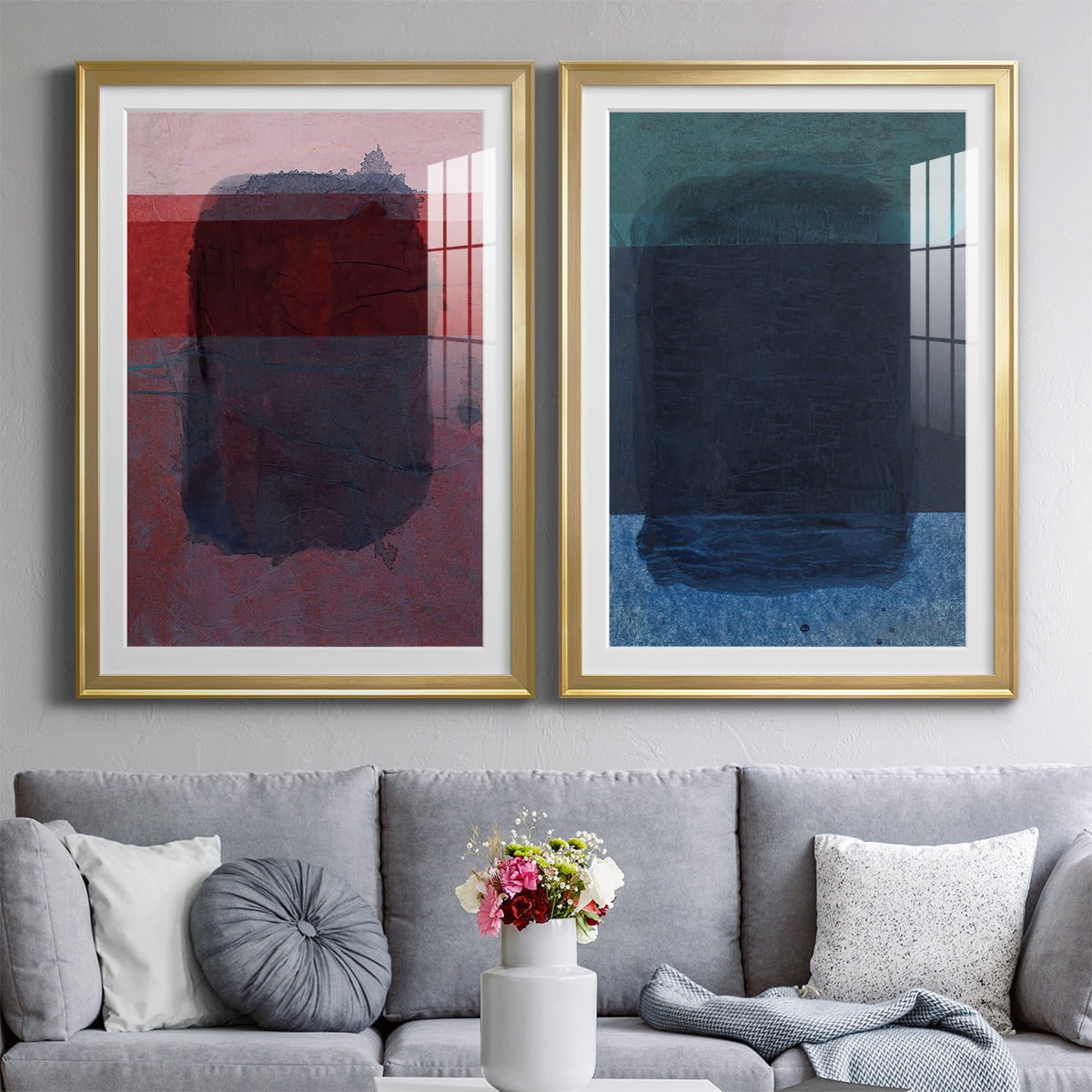 Wexford Home Remembering Rothko I Premium Framed Print, 30.5" x 42.5" - Ready to Hang, Gold (Set of 2)