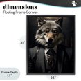 thumbnail image 4 of Stupell Industries Art Deco Trendy Wall Street Wolf Black Floating Frame Canvas Art, 25 x 31, by Ray Powers, 4 of 8