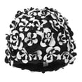 thumbnail image 3 of HONMEET Black Floral Swim Cap, Comfortable Cotton Nylon Blend, Fit for Women and Men, Essential Swimming Accessory, 3 of 7