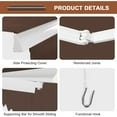 thumbnail image 2 of MEETWARM 9.8'x 8.2' Patio Awning Retractable Awning Cover for Sunshade Shelter, Outdoor Patio Canopy with Manual Crank Handle/Water-Resistant 280g/m² Polyester for Patio, Balcony, Yard, Coffee, 2 of 7