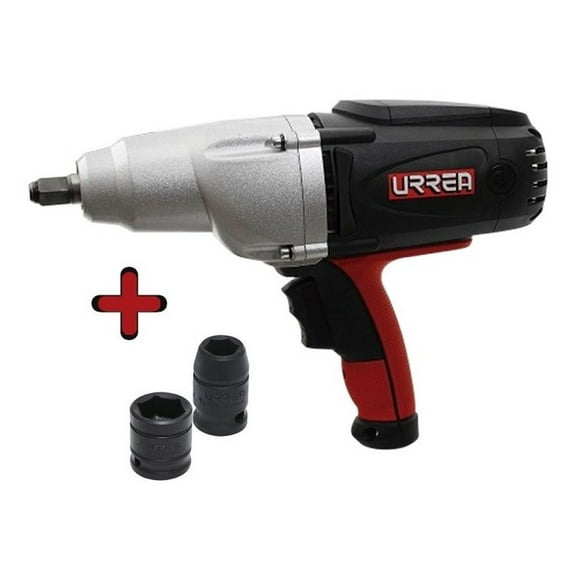 Pistola Impacto Electrica 1/2in Urrea LI812 2 Dados Impacto De Regalo