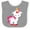 Heather and White, variant on Inktastic Cute Unicorn, Little Unicorn, Magic Unicorn Girls Baby Bib