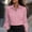 Pink, variant on Naotn Women's Chiffon Tops Trendy Casual Solid Button Down Collar Front Pleated Long Sleeve Dressy Blouses Office Work Shirts