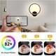 thumbnail image 3 of 12W LED Luz de pared interior Lámpara de pared redonda Negro Blanco cálido 3000K Moderno para dormitorio Sala de estar Escalera Pasillo AC 220V TUNC Sencillez, 3 of 5