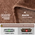 thumbnail image 4 of Dark Couch Covers for Sectional Sofa Couch Cover L Shape Couch Covers for Dogs Washable Couch Cover Banket Modern Sofa Slipcovers Super Soft Sofa Towel for Kids Pets ” x ”, 4 of 9