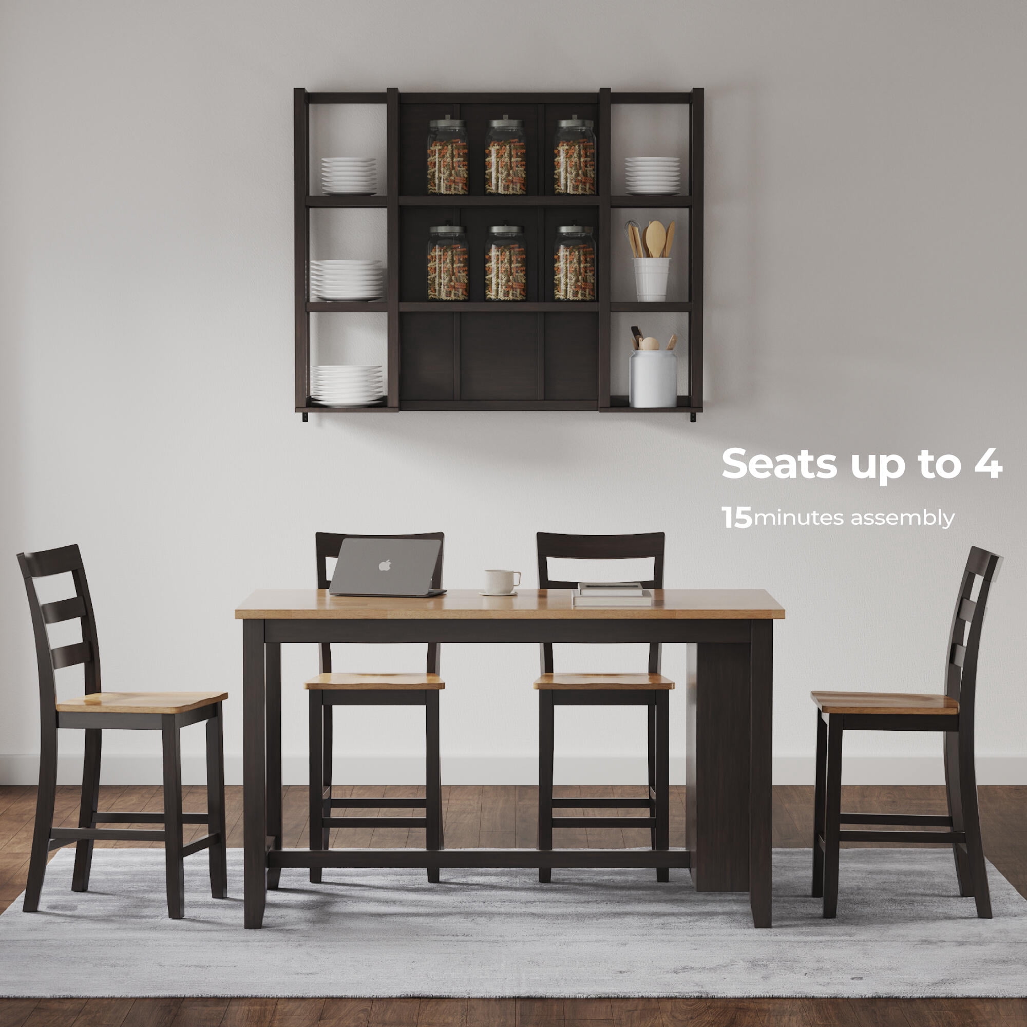 Signature Design by Ashley Gesthaven Counter Height Dining Table with Butcher Block Top, Brown