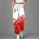 thumbnail image 2 of Gibobby pantalones de mezclilla afelpados mujer Pantalones de moda para mujer, mallas estampadas navideñas, pantalones de ropa deportiva de tamaño para damas (Blanco, M), 2 of 4